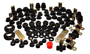 Jeep Wrangler Full Vehicle Bushing Kit - Front + Rear - Energy Suspension - Hyper-Flex Master Set (Performance Polyurethane) - Black - `07-`11
